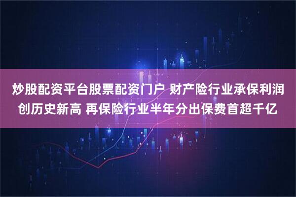炒股配资平台股票配资门户 财产险行业承保利润创历史新高 再保险行业半年分出保费首超千亿
