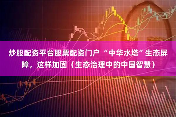 炒股配资平台股票配资门户 “中华水塔”生态屏障，这样加固（生态治理中的中国智慧）